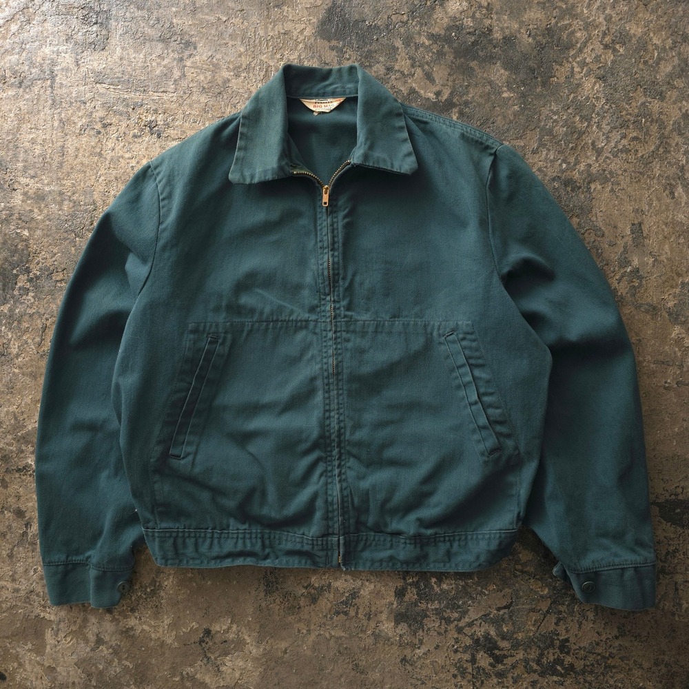 Vintage 1950s Penney's Big Mac Green Work Jacket Size 38 Cotton Twill USA